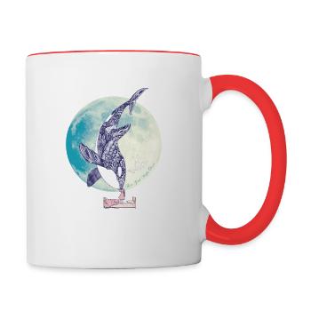 Kiss Good Night - Orca I - Tasse zweifarbig - Weiß/Rot - Rechts
