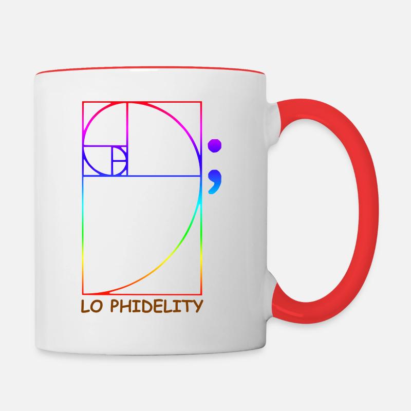 Lo Phidelity - Tasse zweifarbig - Weiß/Rot
