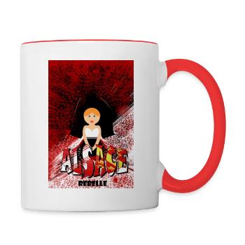 Alsace Rebelle Alsacienne - Mug contrasté - blanc/rouge - Droite