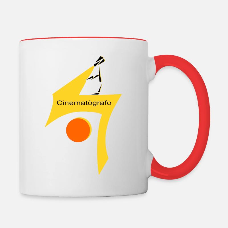 Kinematograph - Tasse zweifarbig - Weiß/Rot