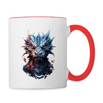 Dragon sombre - Ombreombre - Mug contrasté - blanc/rouge - Droite