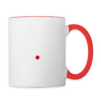 Rudolph Hirsch und Weinachten - Tasse zweifarbig - Weiß/Rot - Rechts