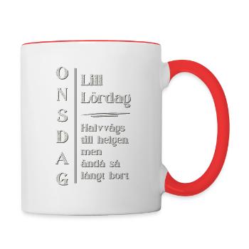 Wednesday - Lill Saturday – a Wednesday classic - Contrasting Mug - white/red - Right