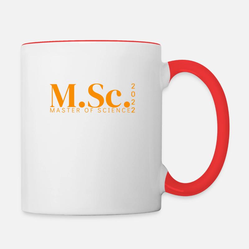M.Sc. - MASTER OF SCIENCE 2022 - Mug contrasté - blanc/rouge