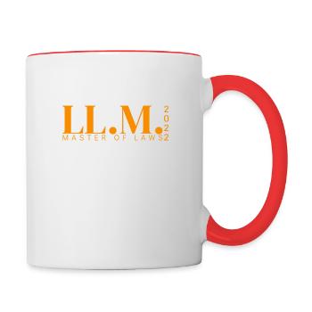 LL.M. - MASTER OF LAWS 2022 - Contrasting Mug - white/red - Right