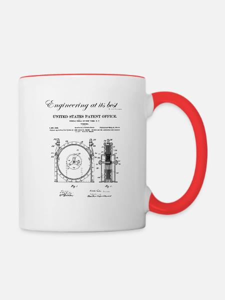 Nikola Tesla Tesla Turbine - Tasse zweifarbig - Weiß/Rot