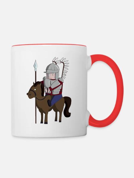 Polish winged hussar - Contrasting Mug - white/red
