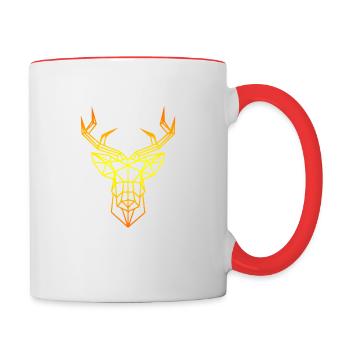 Deer - Contrasting Mug - white/red - Right