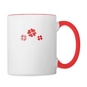 Sterne 5 - Tasse zweifarbig - Weiß/Rot - Rechts