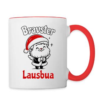 Bravster Lausbua - Tasse zweifarbig - Weiß/Rot - Rechts