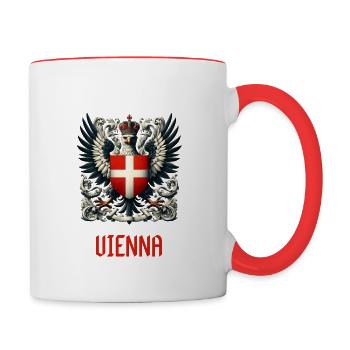 Vienna - Tasse zweifarbig - Weiß/Rot - Rechts