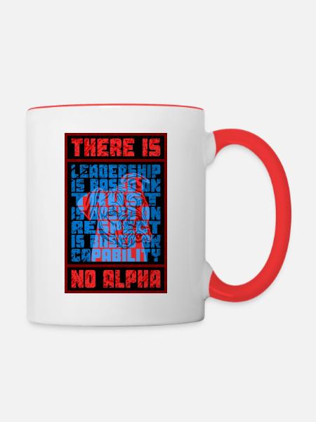 There is no Alpha - Tasse zweifarbig - Weiß/Rot