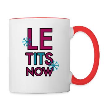 let it snow 2 - Tasse zweifarbig - Weiß/Rot - Rechts