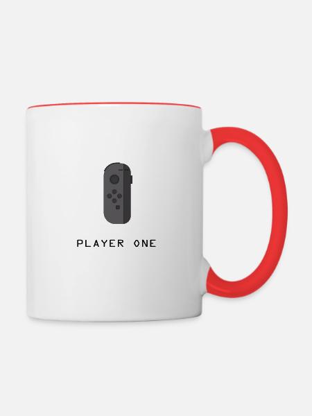 ¿Bereit Player One? - Tasse zweifarbig - Weiß/Rot
