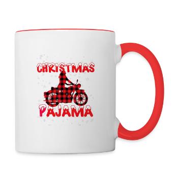 Biker Funny Motorcyclist Gifts - Tasse zweifarbig - Weiß/Rot - Rechts