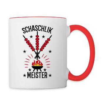 01 Schaschlik Meister Spiese Russland Griller - Tasse zweifarbig - Weiß/Rot - Rechts