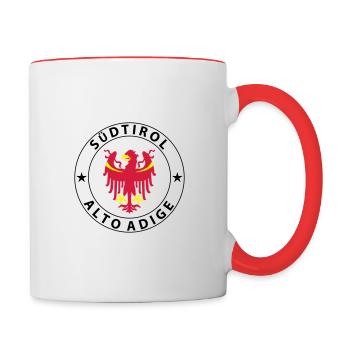 Südtirol - Tasse zweifarbig - Weiß/Rot - Rechts
