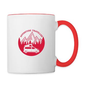 Adventure Traveller Campster Van - Tasse zweifarbig - Weiß/Rot - Rechts