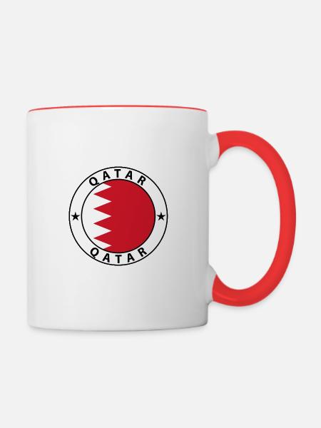 Qatar - Tasse zweifarbig - Weiß/Rot