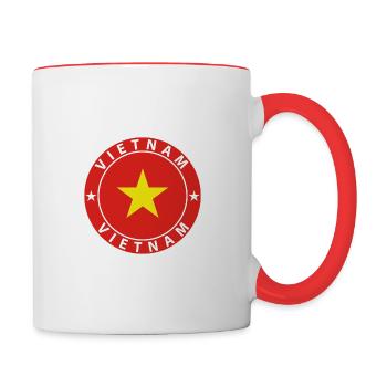 Vietnam - Tasse zweifarbig - Weiß/Rot - Rechts