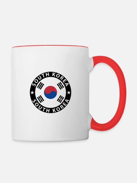 Südkorea - Tasse zweifarbig - Weiß/Rot