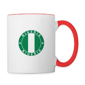 Nigéria - Mug contrasté - blanc/rouge - Droite
