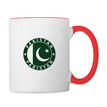 Pakistan - Mug contrasté - blanc/rouge - Droite