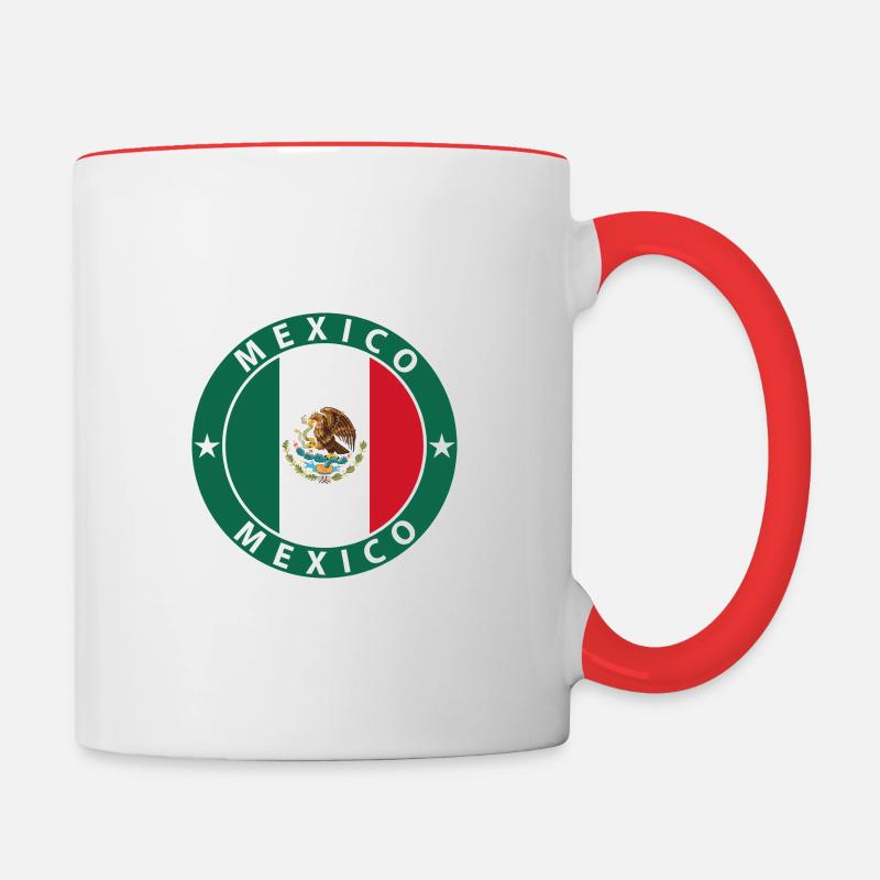 Mexique - Mug contrasté - blanc/rouge
