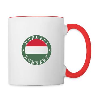 Ungarn - Tasse zweifarbig - Weiß/Rot - Rechts
