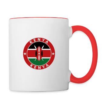 Kenia - Tasse zweifarbig - Weiß/Rot - Rechts
