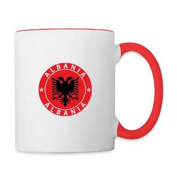 Albanie - Mug contrasté - blanc/rouge - Droite