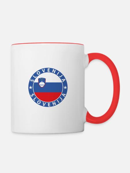 Slovénie - Mug contrasté - blanc/rouge