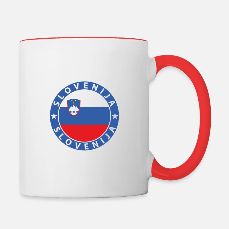 Slovénie - Mug contrasté - blanc/rouge