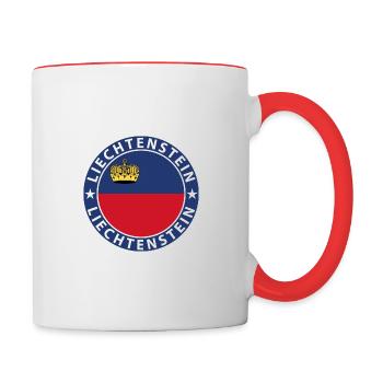 Liechtenstein - Tasse zweifarbig - Weiß/Rot - Rechts