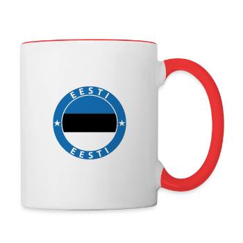 Estland - Tasse zweifarbig - Weiß/Rot - Rechts