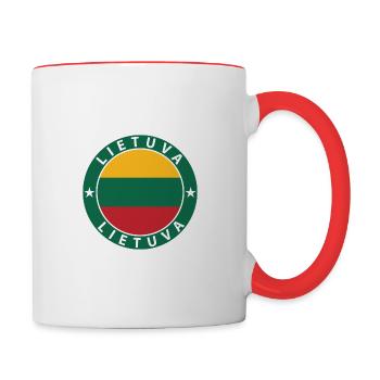 Litauen - Tasse zweifarbig - Weiß/Rot - Rechts