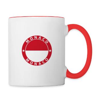 Monaco - Mug contrasté - blanc/rouge - Droite