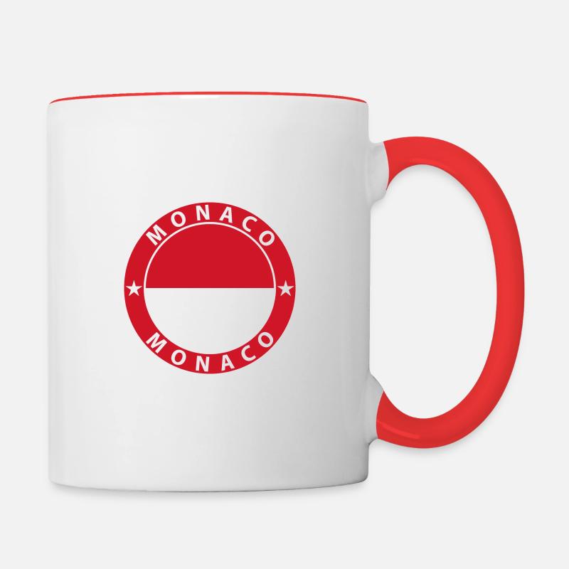 Monaco - Mug contrasté - blanc/rouge