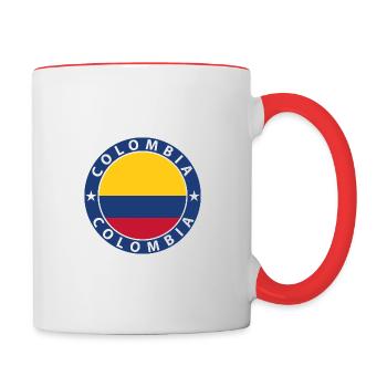 Colombie - Mug contrasté - blanc/rouge - Droite