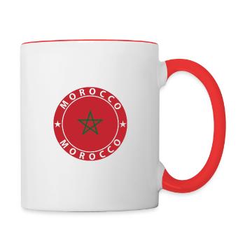 Maroc - Mug contrasté - blanc/rouge - Droite