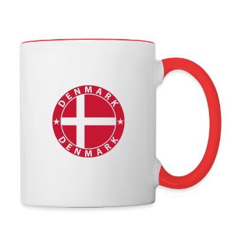 Danemark - Mug contrasté - blanc/rouge - Droite