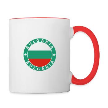 Bulgarien - Tasse zweifarbig - Weiß/Rot - Rechts
