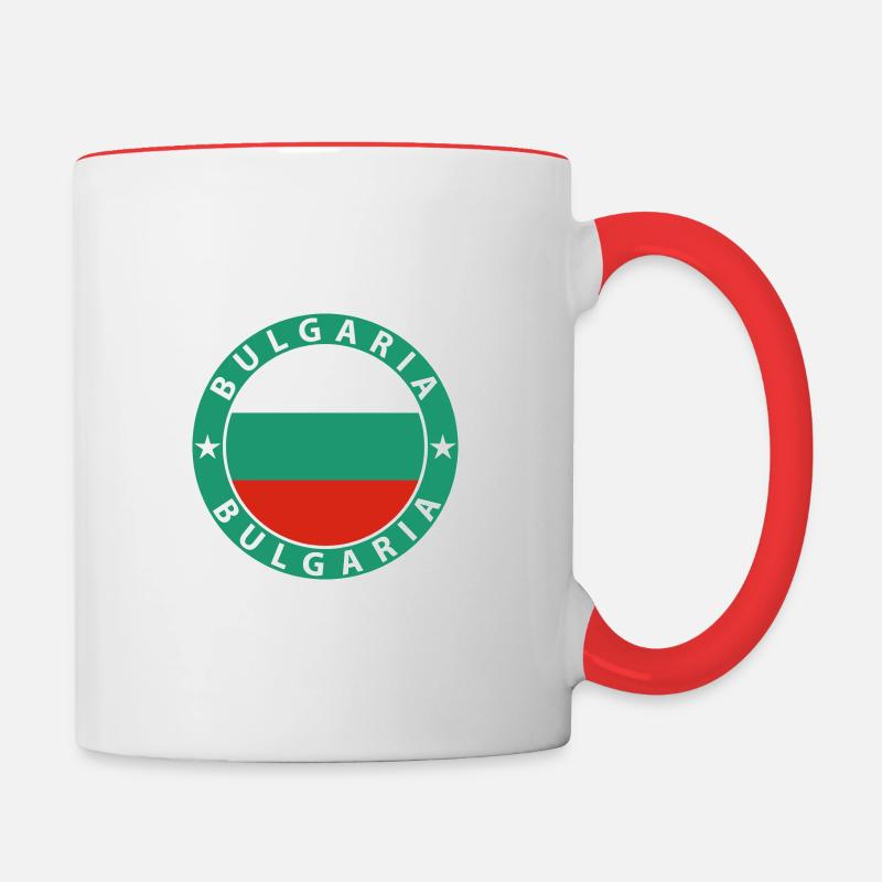 Bulgarie - Mug contrasté - blanc/rouge