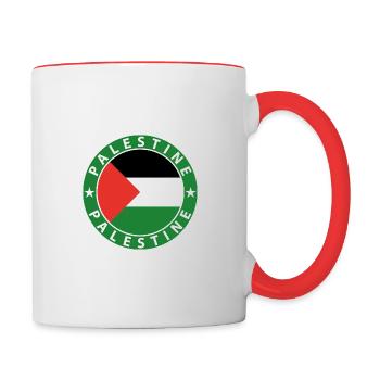 Palestine - Mug contrasté - blanc/rouge - Droite