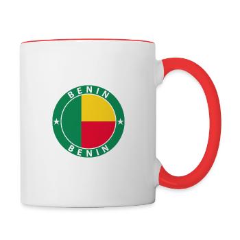 Benin - Tasse zweifarbig - Weiß/Rot - Rechts