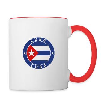 Kuba - Tasse zweifarbig - Weiß/Rot - Rechts