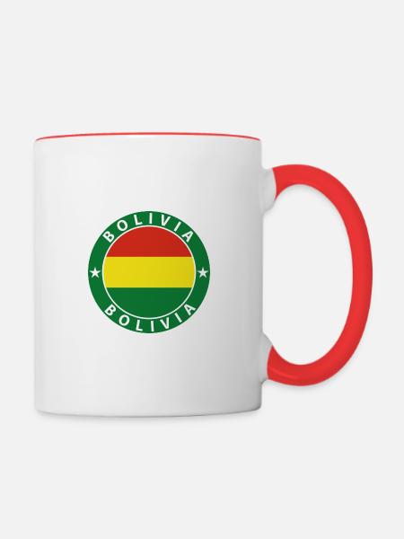 Bolivia - Tasse zweifarbig - Weiß/Rot