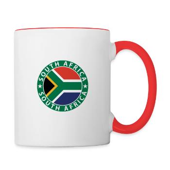 Afrique du Sud - Mug contrasté - blanc/rouge - Droite
