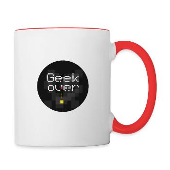 GEEK OVER - Mug contrasté - blanc/rouge - Droite