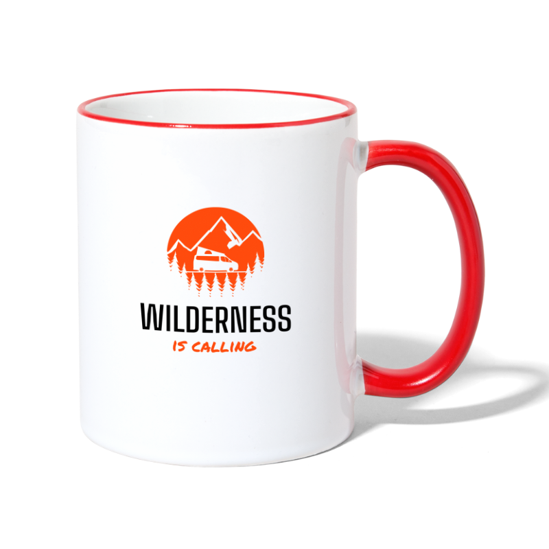 Wilderness is Calling Nugget Camper Design - Tasse zweifarbig